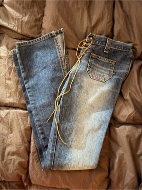 Y2K RARE ABERCROMBIE LACE UP FRONT JEANS